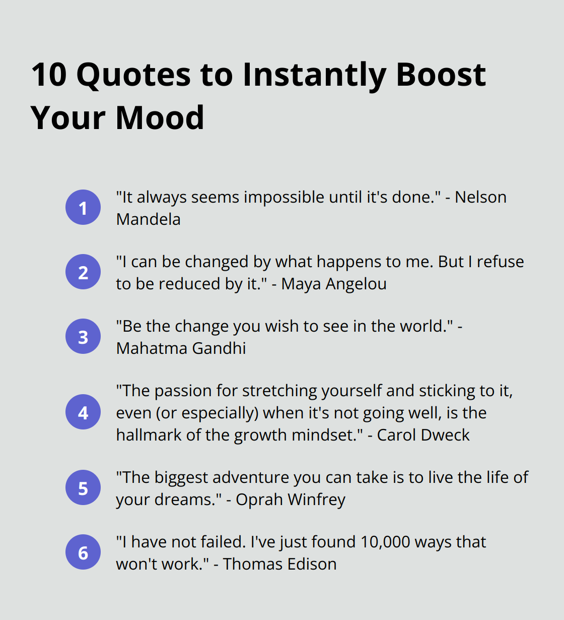 List of 10 inspirational quotes from notable figures to elevate your spirits - best positive vibes quotes