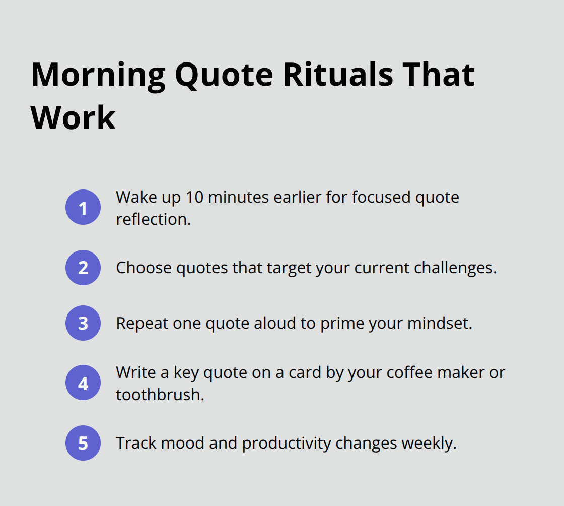 Compact list of effective morning quote habits to boost productivity and reduce burnout. - positivity and success quotes