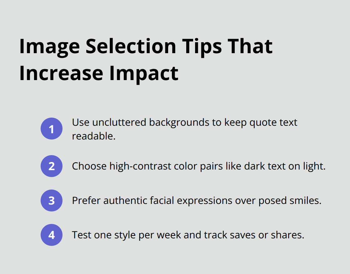 Quick checklist for choosing motivational images that work