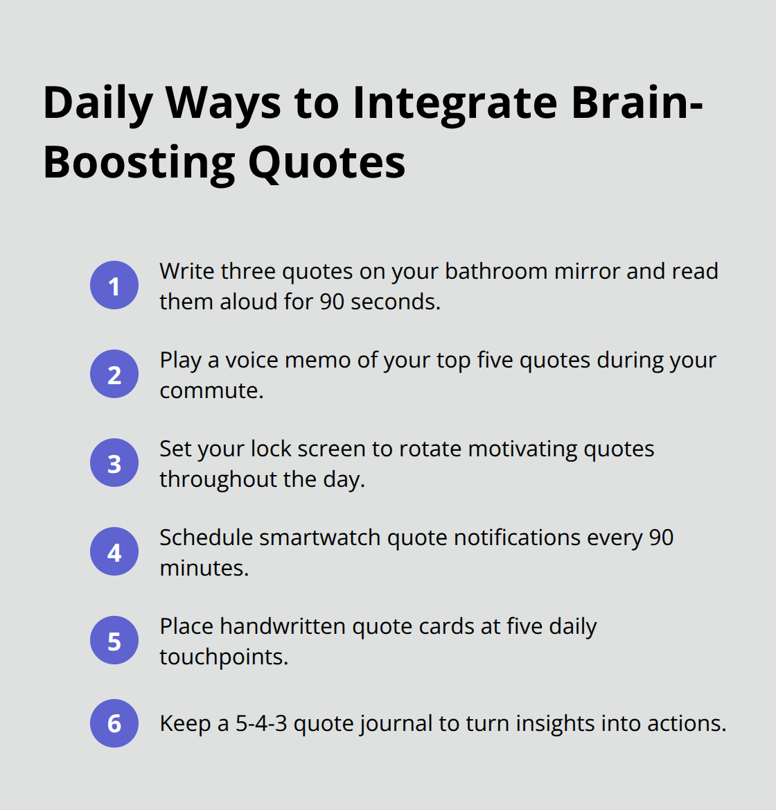 Compact list of practical methods to weave positive quotes into your daily routine. - power of positivity quotes