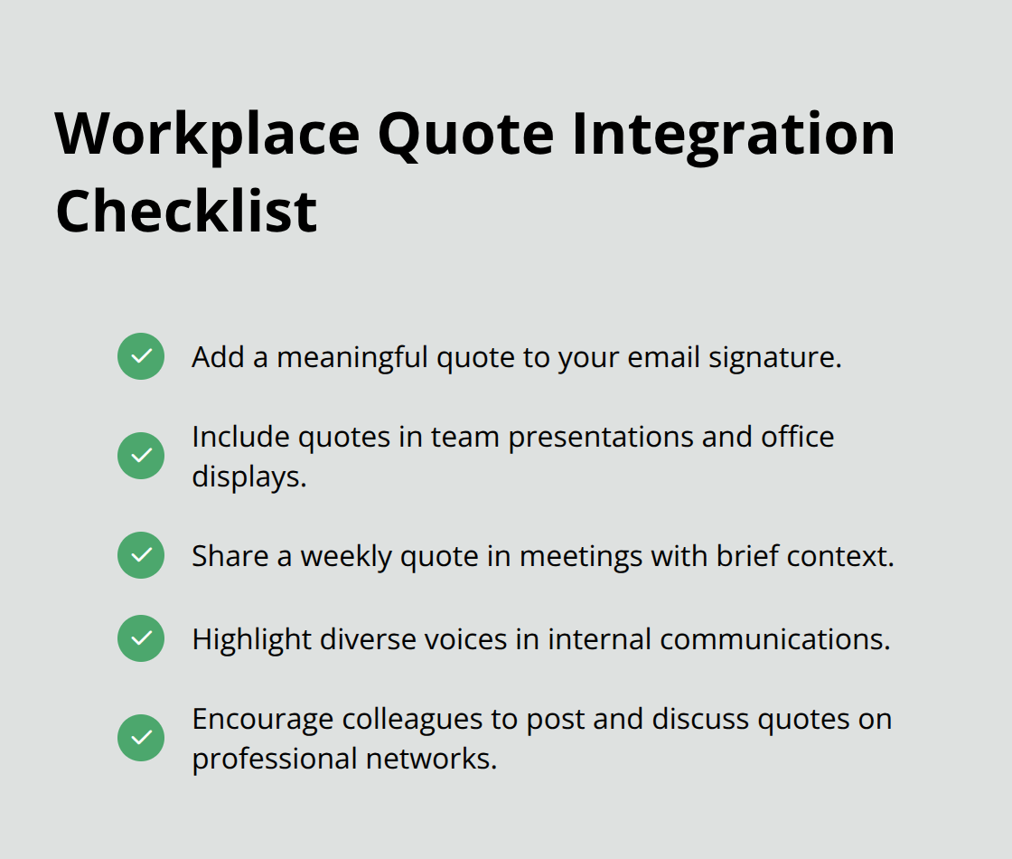 Checklist of ways to use Black positivity quotes at work