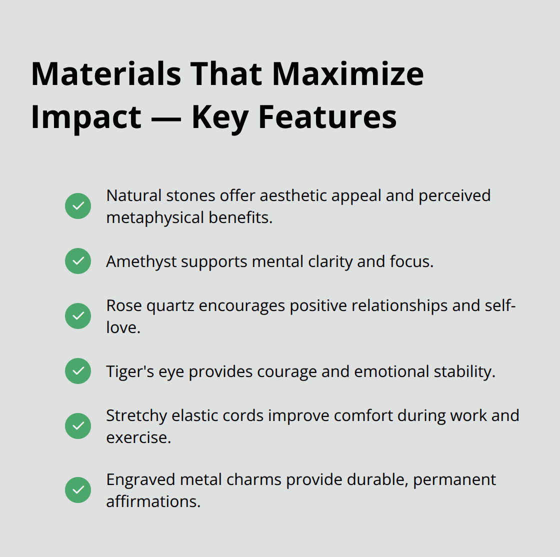 Key material and design features that make positivity bracelets effective for daily wear in the United States.