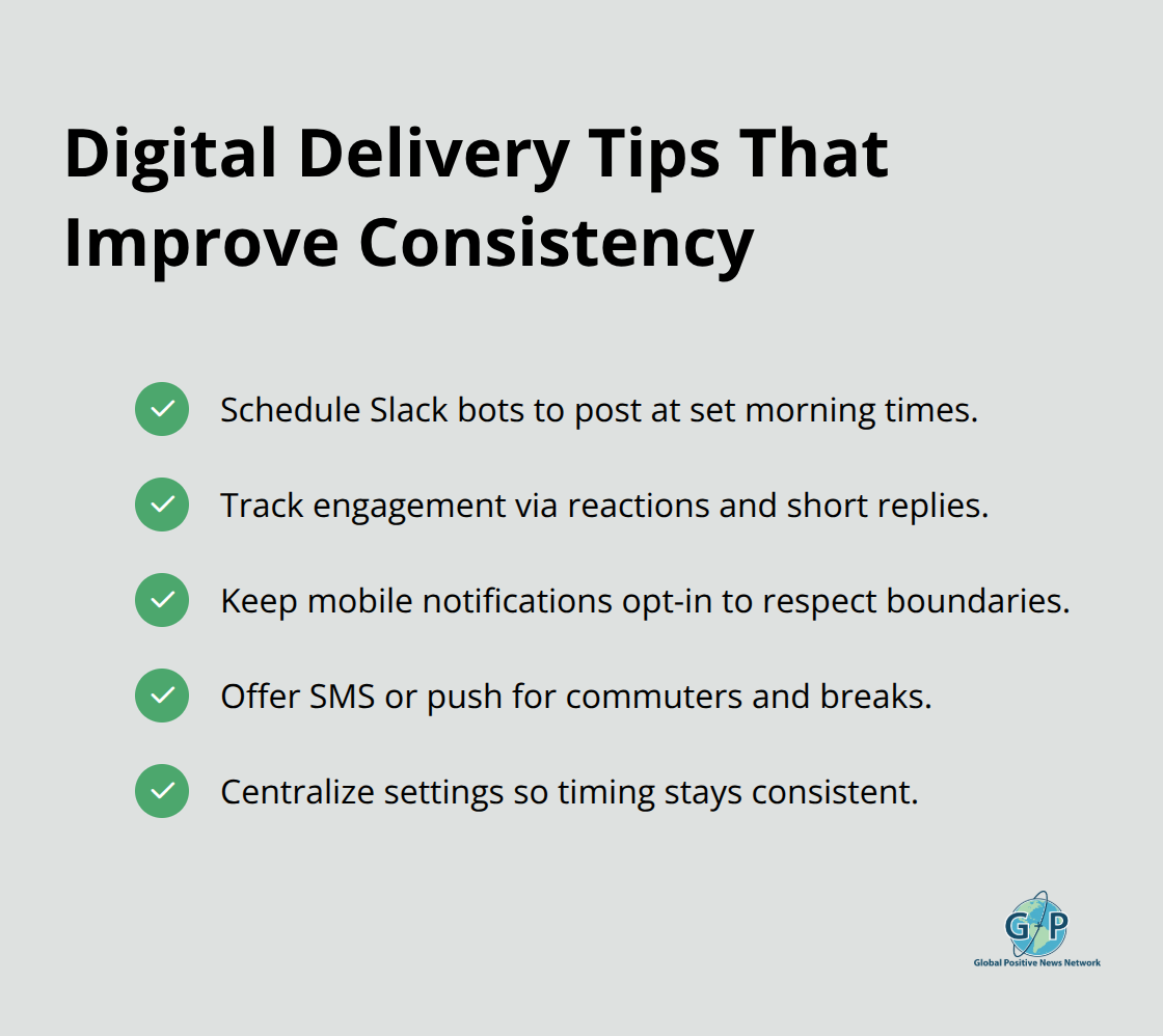 Checklist of ways to automate and track daily quote delivery across tools. - positivity employee inspirational quotes