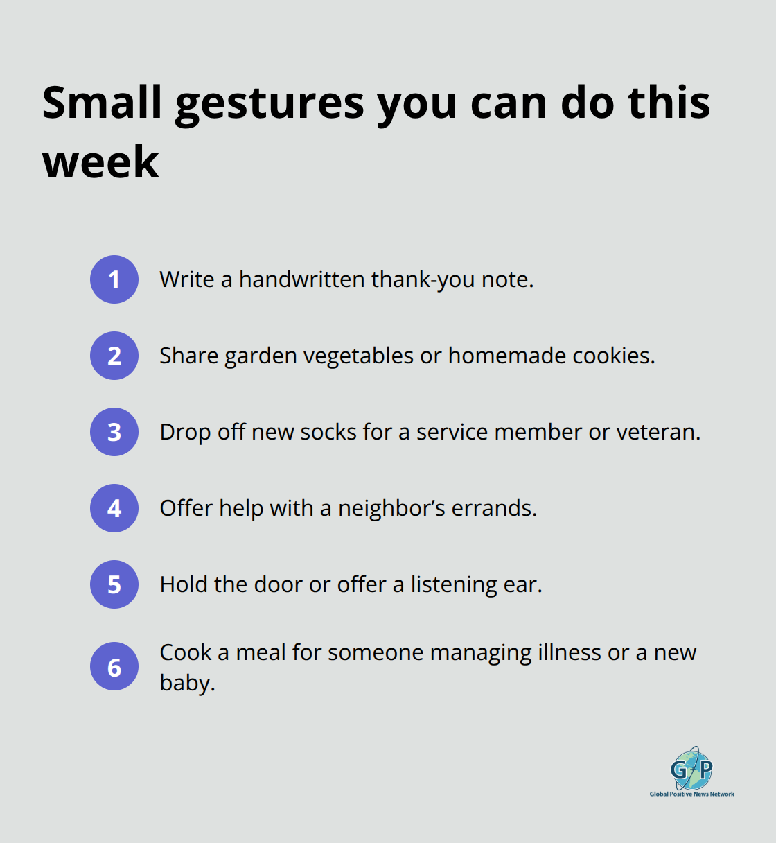 Compact checklist of quick, high-impact kindness ideas anyone in the U.S. can do this week. - daily acts of generosity
