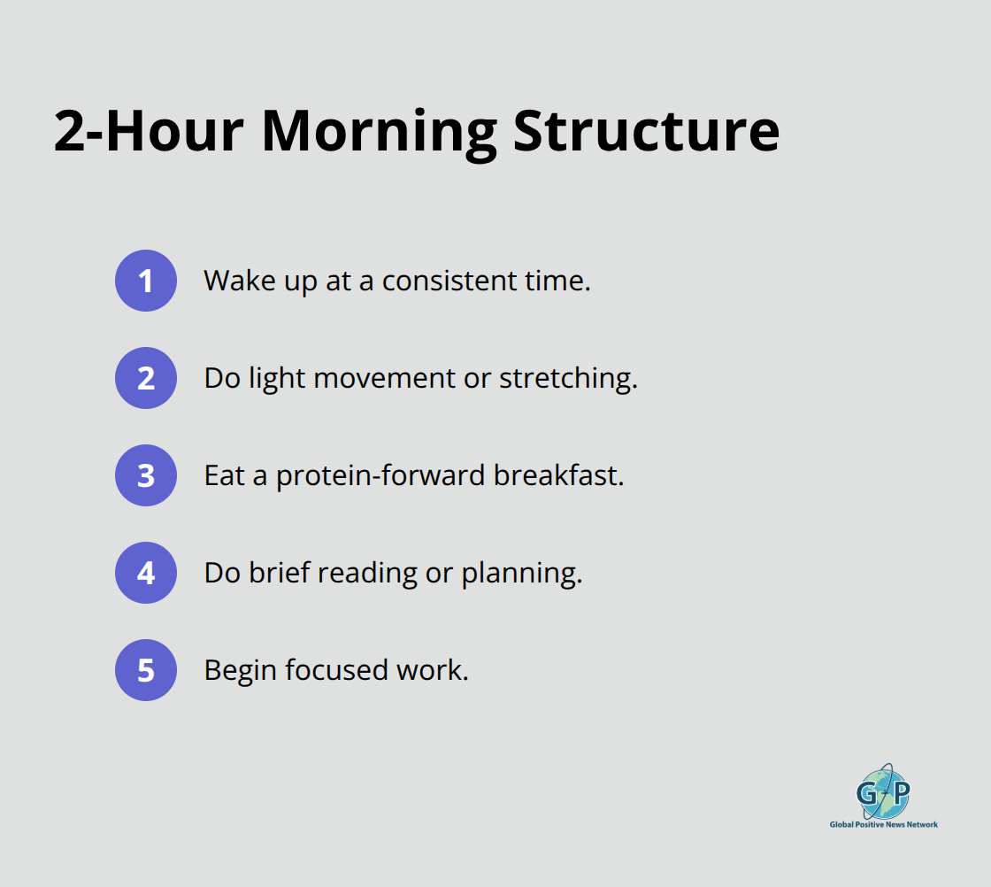 Five-step morning structure that reduces decision fatigue and builds momentum - Morning daily positivity