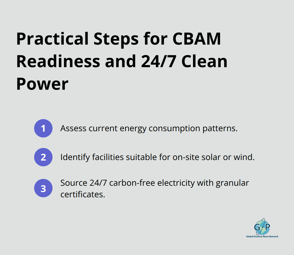 Three concise actions companies can take to prepare for CBAM and secure 24/7 carbon-free electricity - Sustainability oriented innovations