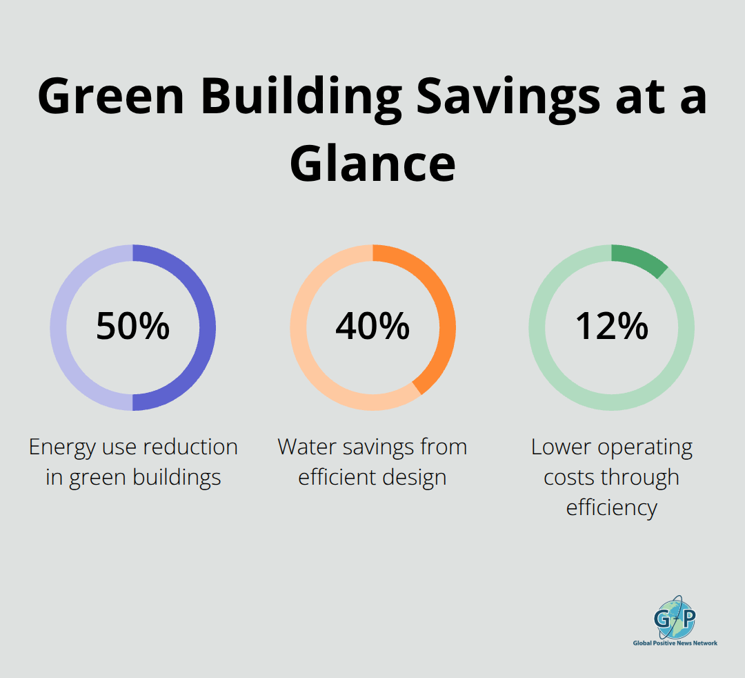 Key percentage reductions achieved by green buildings - Urban hopeful innovations