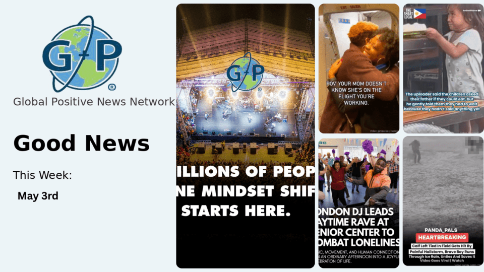 This week’s good news roundup. Global Positive News: Millions of people. One Mindset shift. We’re about to drop something big.