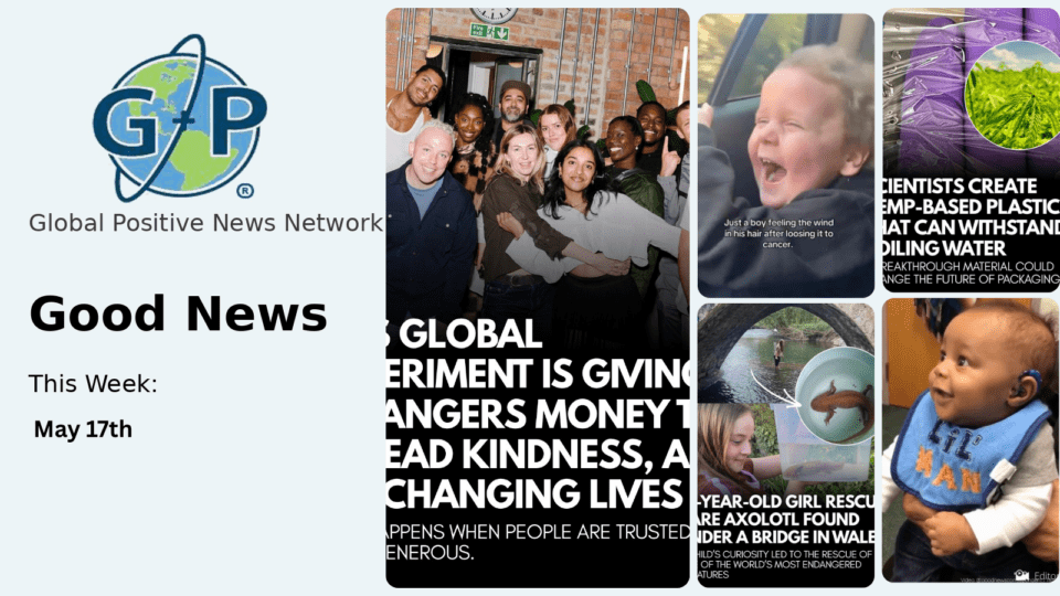 Good news this week: This Global Experiment Is Giving Strangers Money To Spread Kindness, And It's Changing Lives