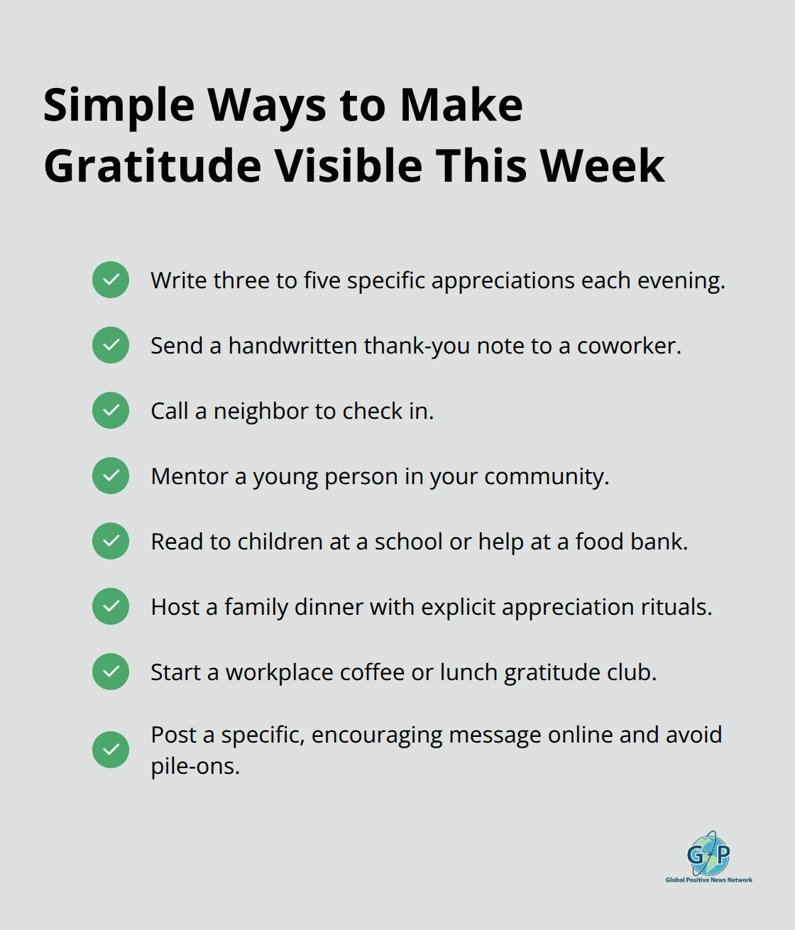Actionable gratitude ideas for home, work, and community - gratitude positivity tips