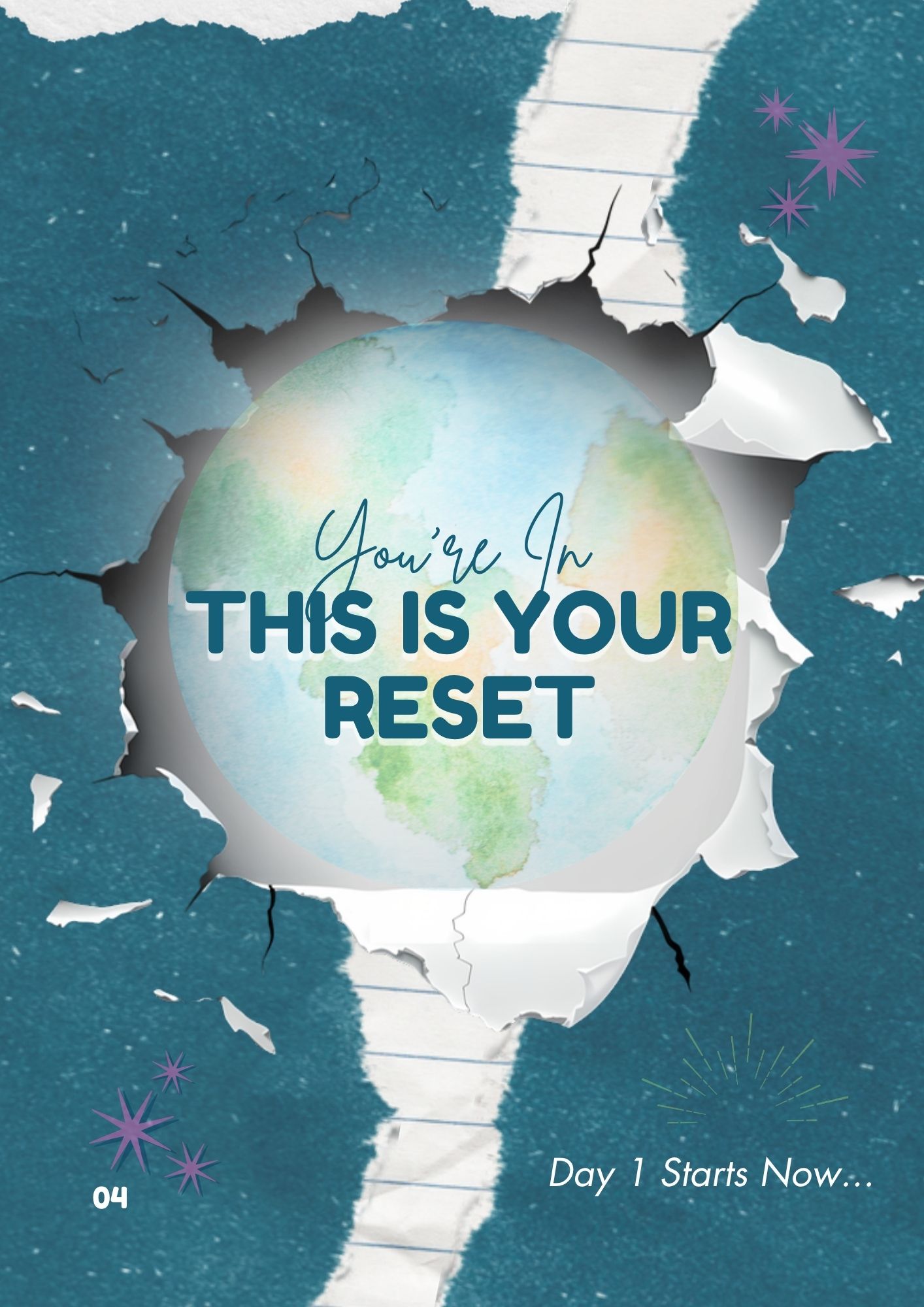 The Global Positive Reset workbook on a tablet
