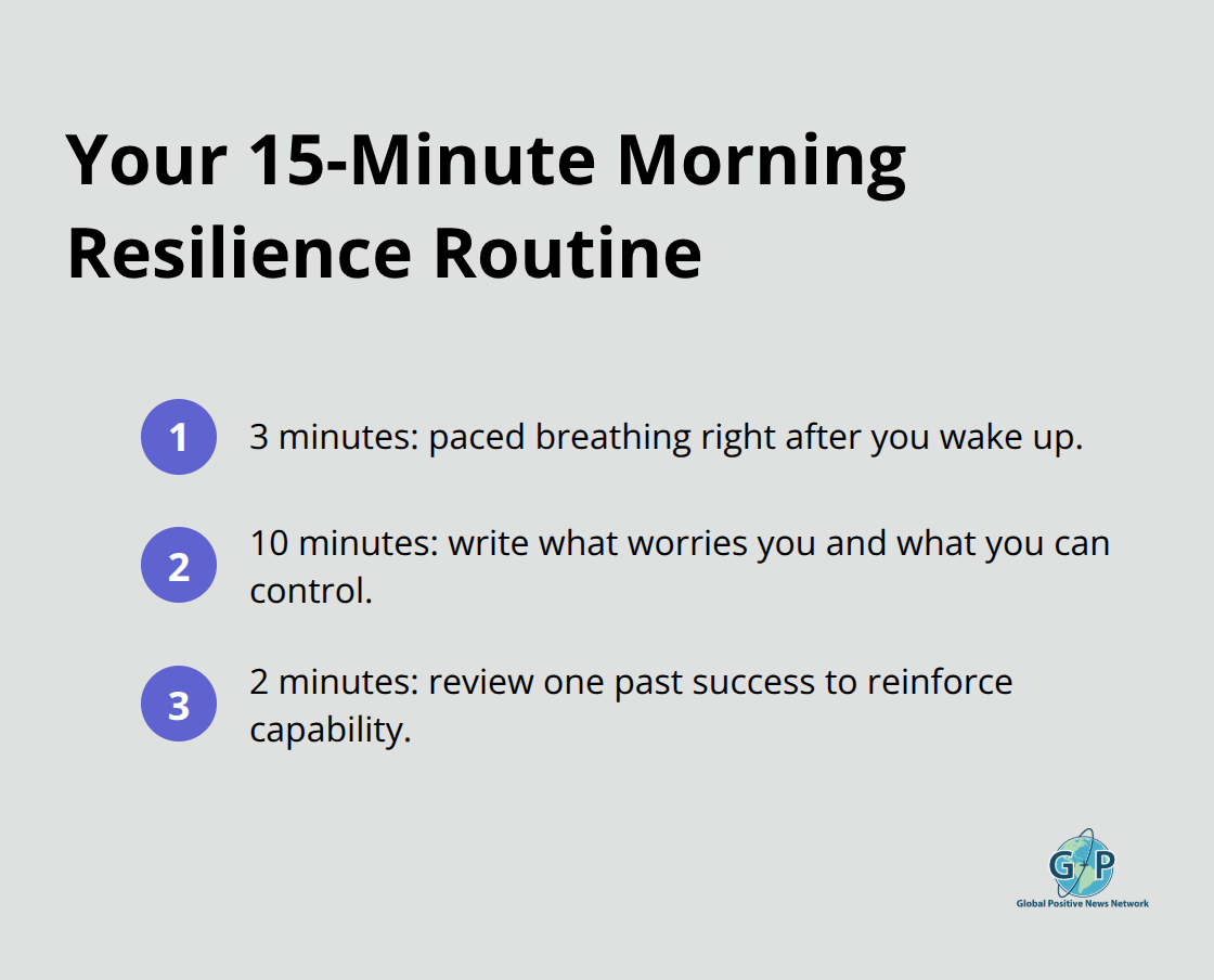 Three-step daily routine to build resilience