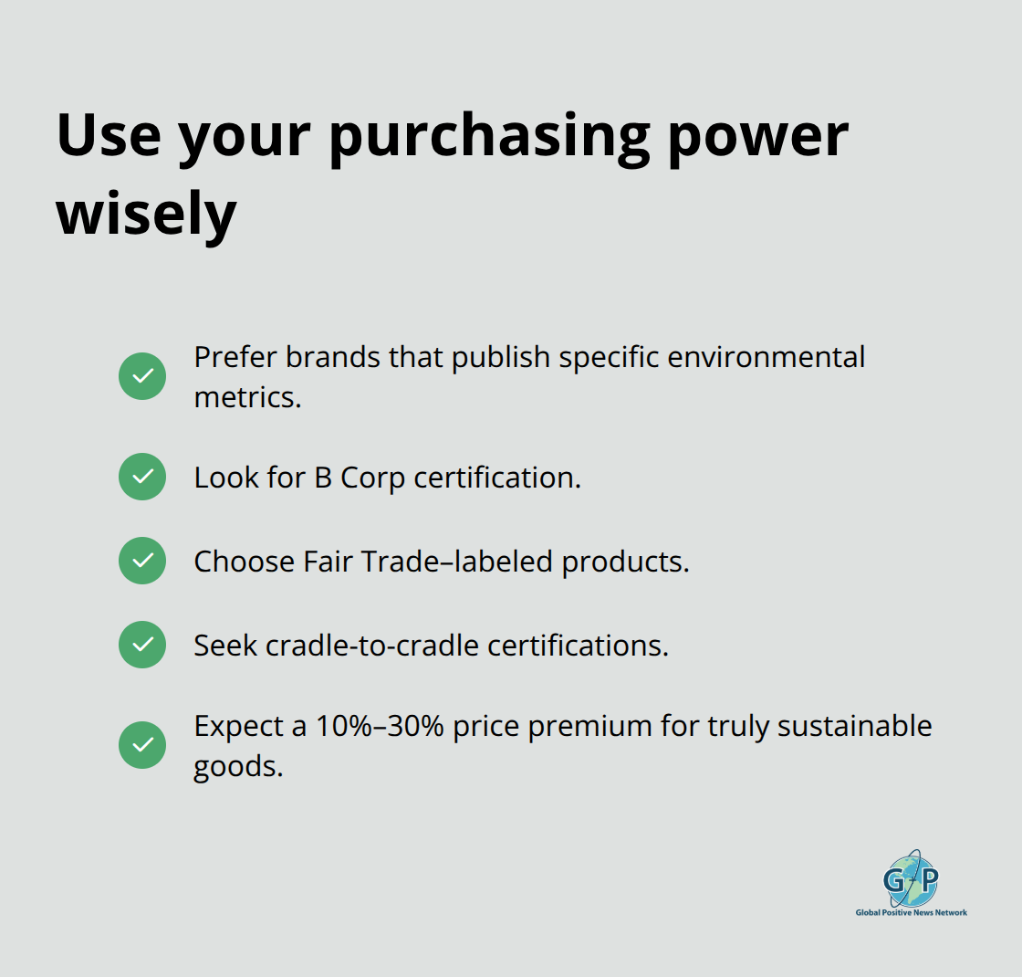 Checklist of actions to make sustainable choices as a consumer