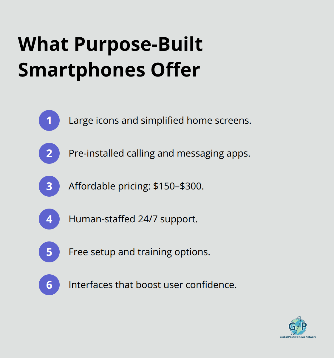 Compact list of benefits older-adult smartphones provide - Innovation for elders