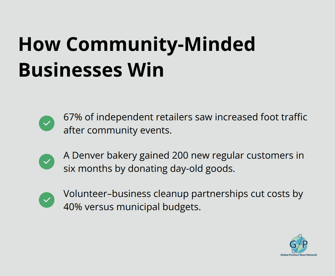 Checklist of business outcomes from local community investment initiatives.